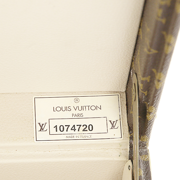 Louis Vuitton Vanity vanity case in monogram canvas and natural leather - Detail D3