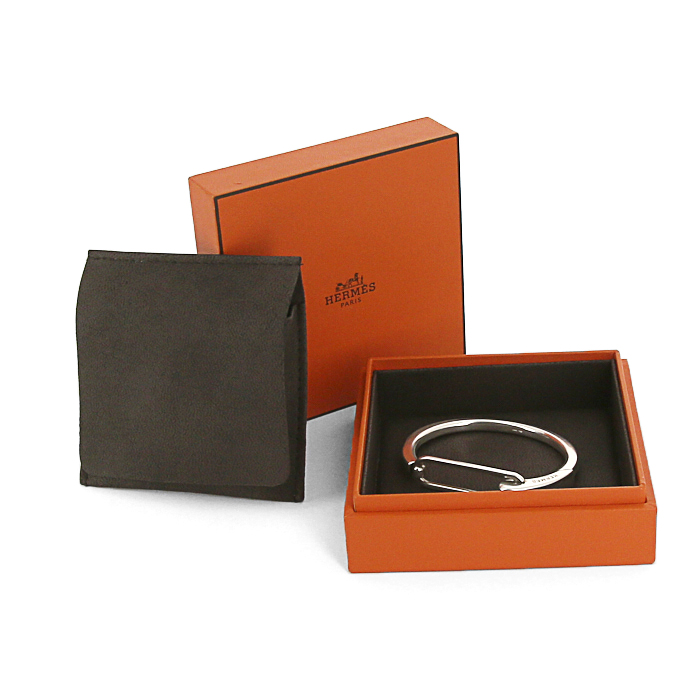 Hermes Clic bangle in silver