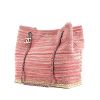 Chanel shopping bag in pink canvas - 00pp thumbnail