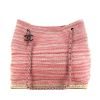 Shopping bag Chanel in tela rosa - 360 thumbnail