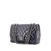 Chanel Timeless jumbo handbag in blue quilted leather - 00pp thumbnail