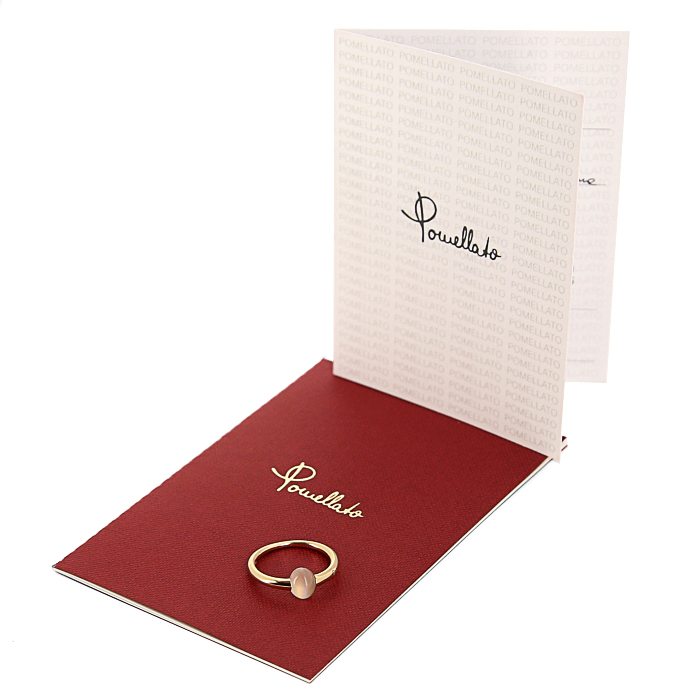 Pomellato M'ama Non M'ama ring in pink gold and moonstone - Detail D2