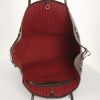Shopping bag Louis Vuitton Neverfull modello grande in tela a scacchi ebana e pelle marrone - Detail D2 thumbnail