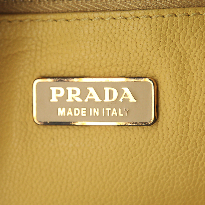 Borsa Prada in pelle martellata gialla - Detail D3