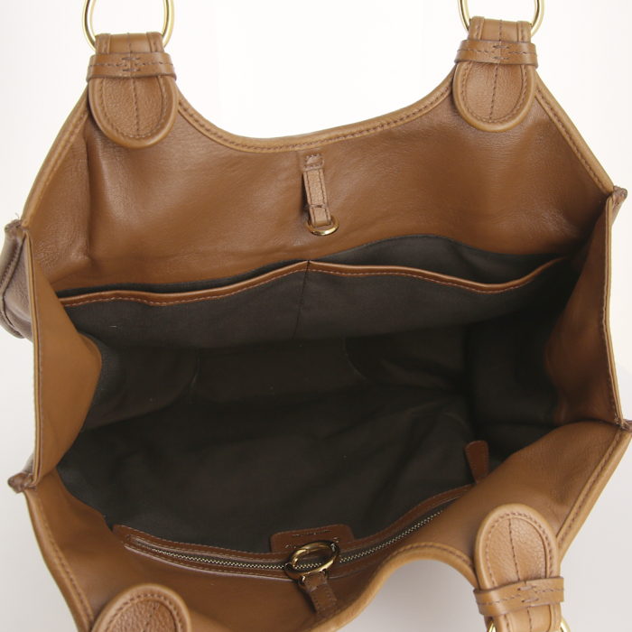 Dior handbag in brown leather - Detail D2