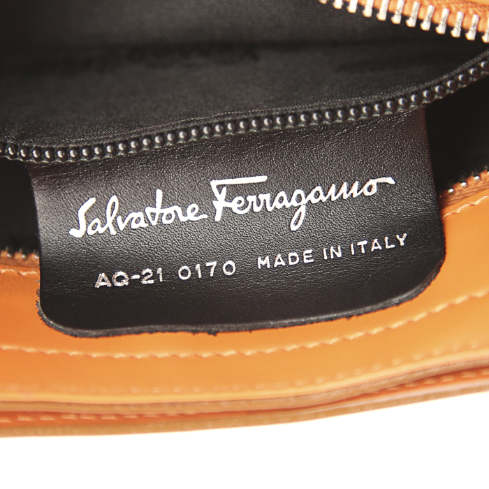 Borsa Salvatore Ferragamo in pelle arancione - Detail D3