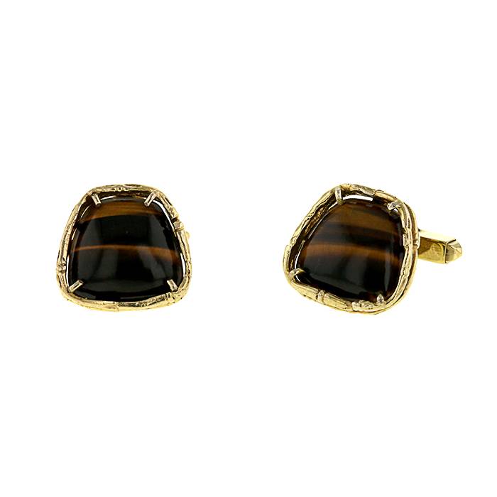 Lot De Boutons De Manchette Et Pince à Cravate Vintage - Thème Pêche à La Mouche (truite) - Tons Or Et Noir