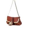 Dolce & Gabbana bag worn on the shoulder or carried in the hand in brown and studded natural canvas and brown leather - 00pp thumbnail