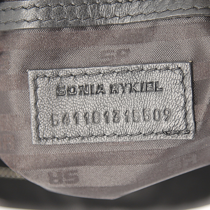 Sac bandoulière Sonia Rykiel en cuir noir - Detail D3