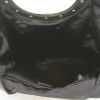 Borsa Gucci Bamboo in pelle nera con decoro di borchie e tela gialla - Detail D2 thumbnail