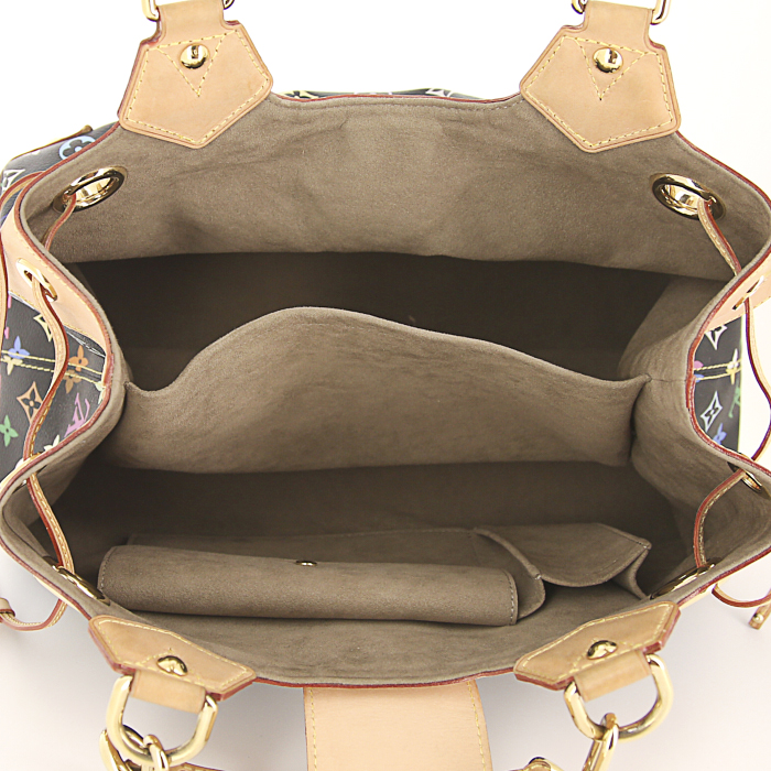 Louis Vuitton handbag in multicolor monogram canvas and natural leather - Detail D2