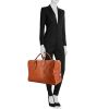 Bolso Hermès Plume Travel Bag en cuero Barenia marrón - Detail D1 thumbnail