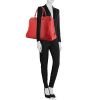 Bolsa de viaje Hermès en cuero taurillon clémence rojo - Detail D1 thumbnail