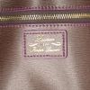 Shopping bag Ralph Lauren in pelle martellata marrone e profili viola - Detail D3 thumbnail