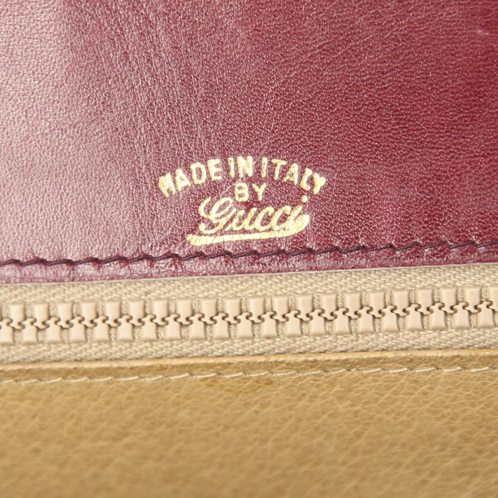 Gucci Gucci Vintage pouch in red leather - Detail D3