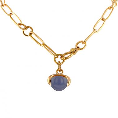 Collier Pomellato en or jaune et calcédoine