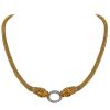 Zolotas necklace in yellow gold,  white gold and diamonds - 00pp thumbnail