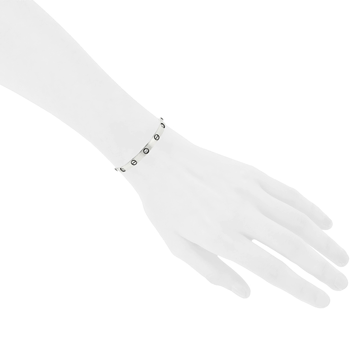 Bracciale Cartier Love in oro bianco e diamanti - Detail D1