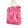 Shopping bag Louis Vuitton Catalina in pelle verniciata monogram rosa a fiori e pelle naturale - 00pp thumbnail