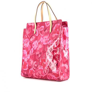 Louis Vuitton Catalina shopping bag in pink monogram patent leather and natural leather