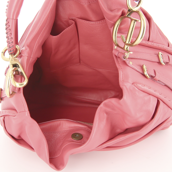 Shopping bag Dior in pelle rosa - Detail D2