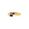 Cartier Ellipse 1990's ring in yellow gold and ruby - 00pp thumbnail
