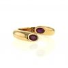 Cartier Ellipse 1990's ring in yellow gold and ruby - 360 thumbnail