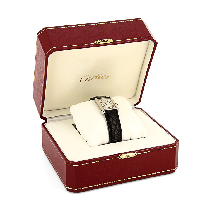 Montre Cartier Tank Solo en acier Ref :  3170 Vers  2000 - Detail D2
