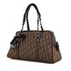 Dior Romantique bag worn on the shoulder or carried in the hand in brown monogram canvas and dark brown leather - 00pp thumbnail