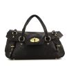 Miu Miu handbag in black grained leather - 360 thumbnail