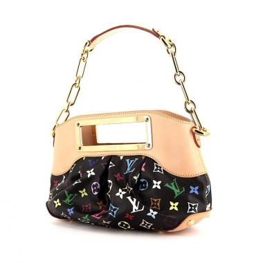 Sac à main Louis Vuitton Judy en toile monogram et cuir naturel