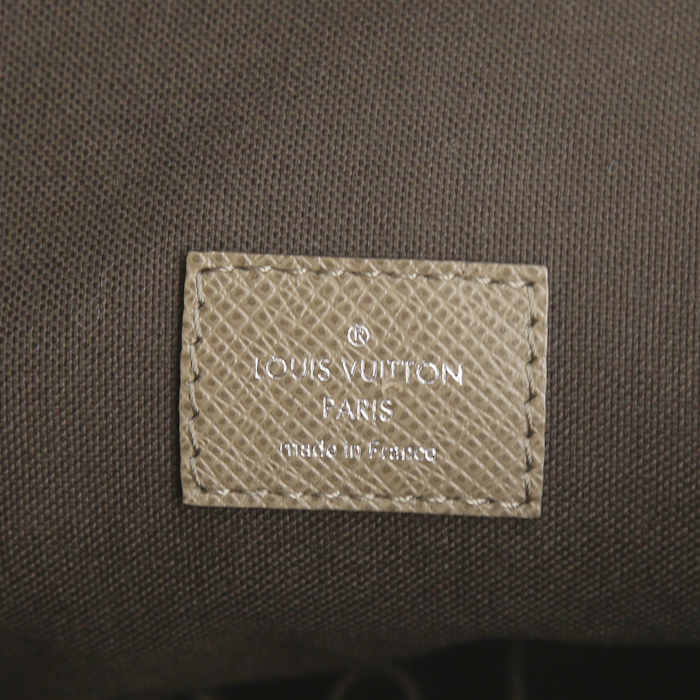 Bolso bandolera Louis Vuitton Sacha en cuero taiga color topo - Detail D3