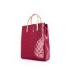 Louis Vuitton Catalina shopping bag in raspberry pink monogram patent leather and natural leather - 00pp thumbnail