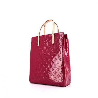 Louis Vuitton Catalina shopping bag in raspberry pink monogram patent leather and natural leather