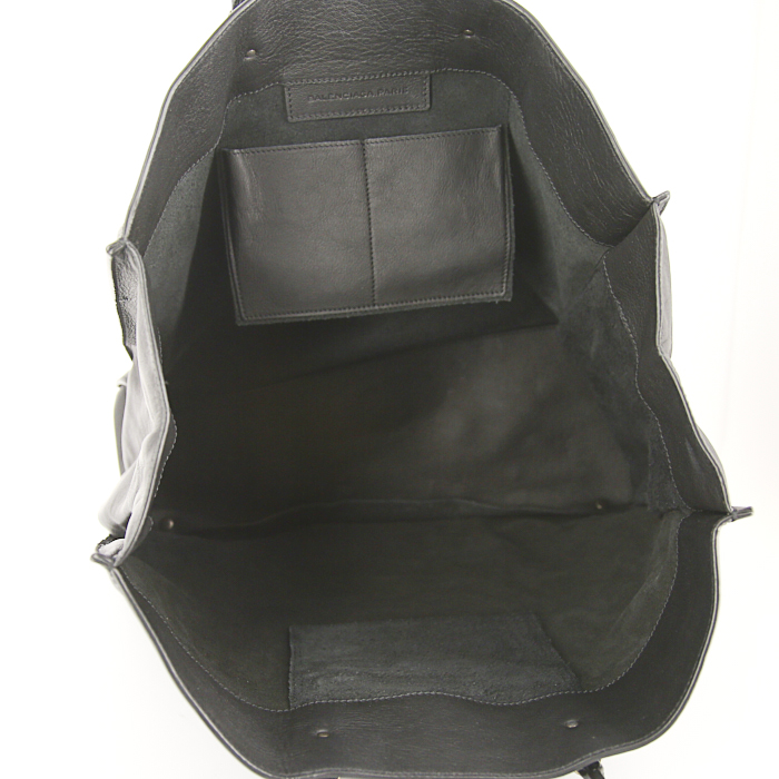 Bolso Cabás Balenciaga Papier A4 modelo grande en cuero negro - Detail D2