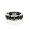 Flexible Chanel Ultra medium model ring in white gold,  ceramic and diamonds - 360 thumbnail