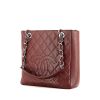 Chanel Petit Shopping handbag in burgundy grained leather - 00pp thumbnail