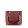 Chanel Petit Shopping handbag in burgundy grained leather - 360 thumbnail