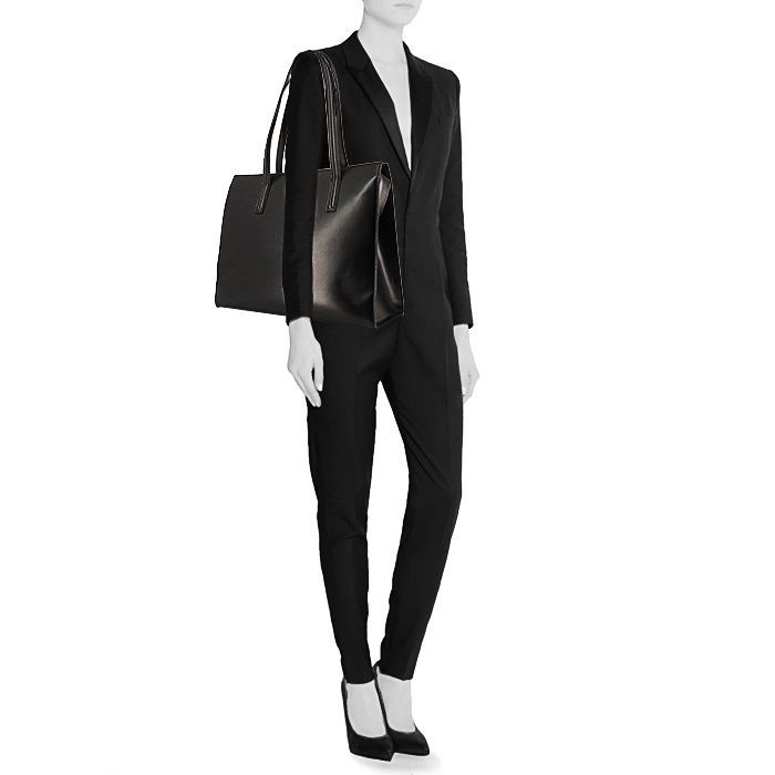 Bolso de mano Cartier Panthère en cuero negro - Detail D1