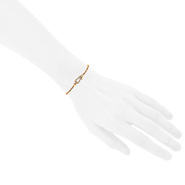 Bracciale Fred Force 10 modello piccolo in oro rosa e diamanti - Detail D1