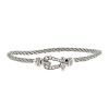 Fred Force 10 small model bracelet in white gold,  stainless steel and diamonds - 00pp thumbnail