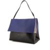 Celine All Soft handbag in black and blue leather and beige suede - 00pp thumbnail
