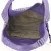 Bolso de mano Bottega Veneta Campana en cuero intrecciato violeta - Detail D2 thumbnail