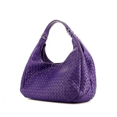 Borsa Bottega Veneta Campana in pelle intrecciata viola