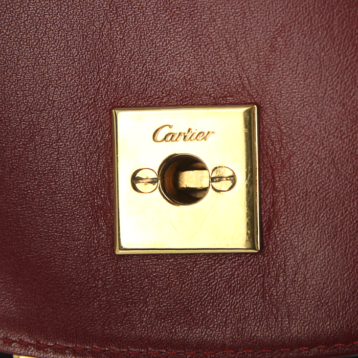 Cartier Panthère large model handbag in black leather - Detail D3