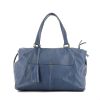 Jerome Dreyfuss shoulder bag in blue grained leather - 360 thumbnail