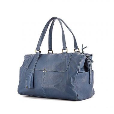 Bolso bandolera Jerome Dreyfuss en cuero granulado azul
