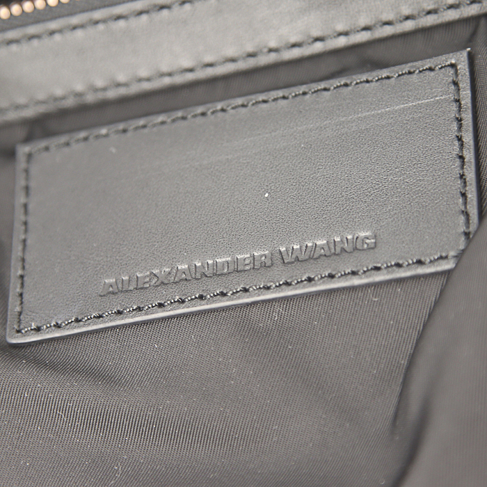 Alexander Wang backpack in black grained leather - Detail D4