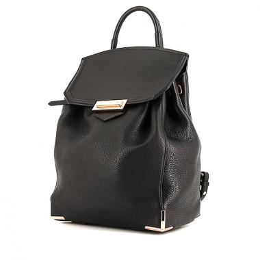 Mochila Alexander Wang en cuero granulado negro