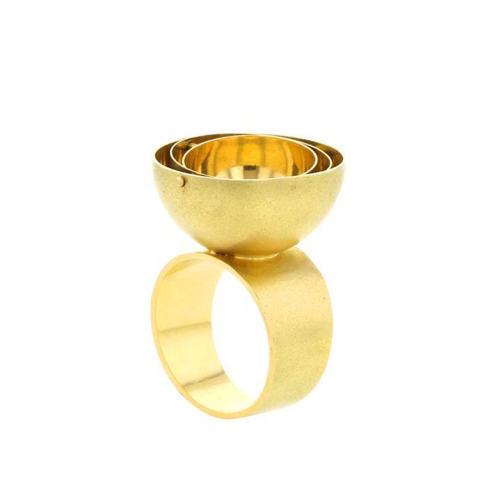 Mobile Vintage 1990's ring in yellow gold - 00pp